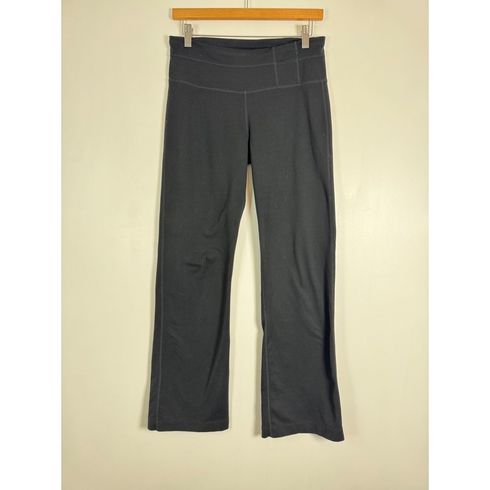 Athleisure prAna Womens Medium Yoga Pants Black Wide Band Stretch Activewear